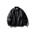 Mens Matte PU Leather Jacket