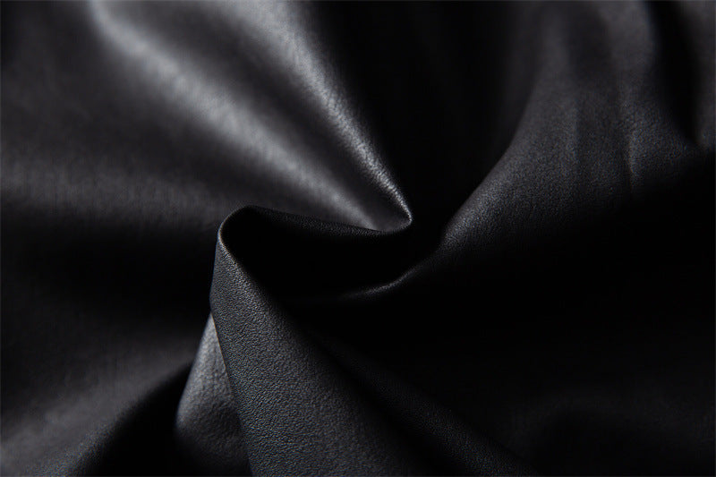 Mens Matte PU Leather Jacket