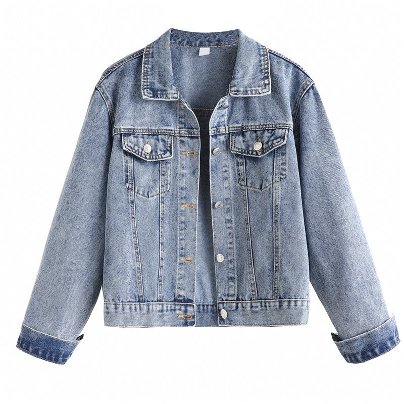 Women’s Relaxed-Fit Vintage Denim Jacket